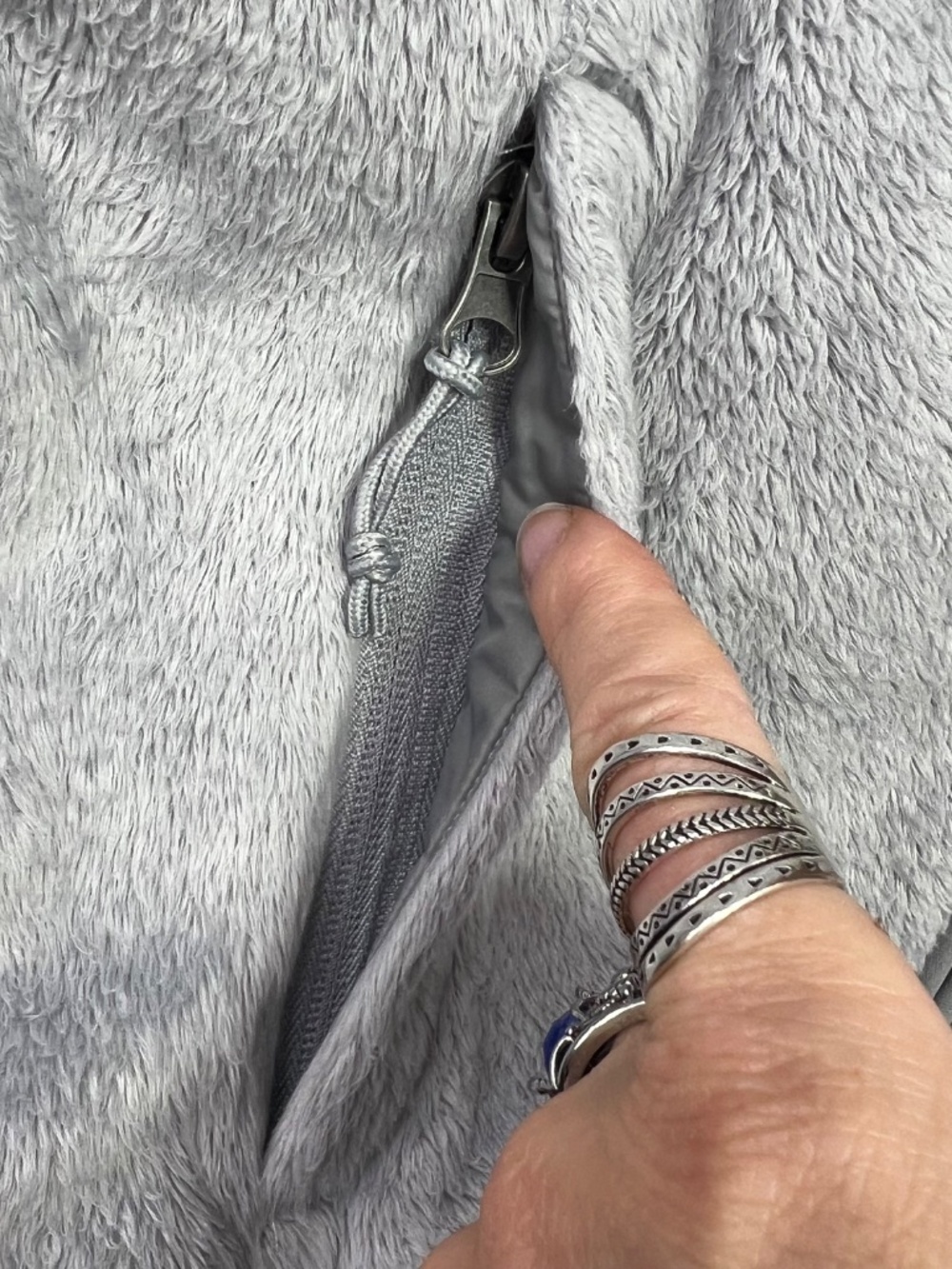 |•FREE COUNTRY•| Grey Activewear Fleece Jacket Size Small - Picture 3 of 6